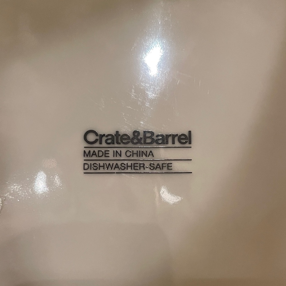 Crate&Barrel Cream Dishware - Picture 2 of 3